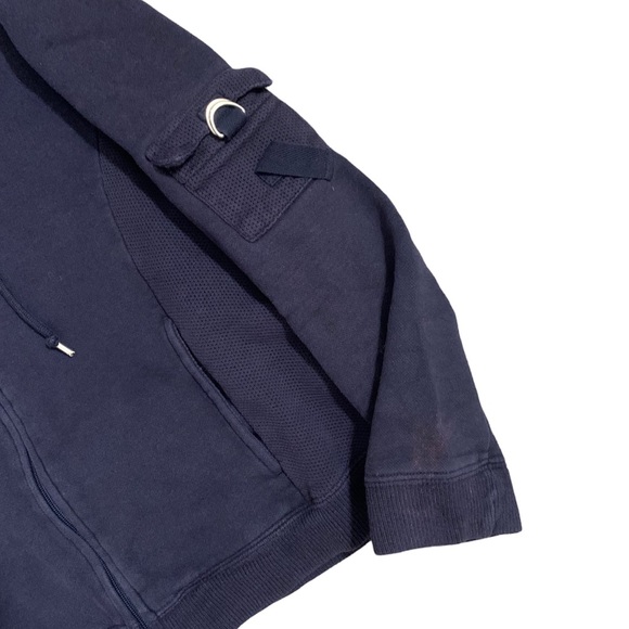 Pacer Vintage Matching Sweat Suit Navy Zip Up Hooded Sweatshirt Sweatpant Medium - Picture 4 of 9